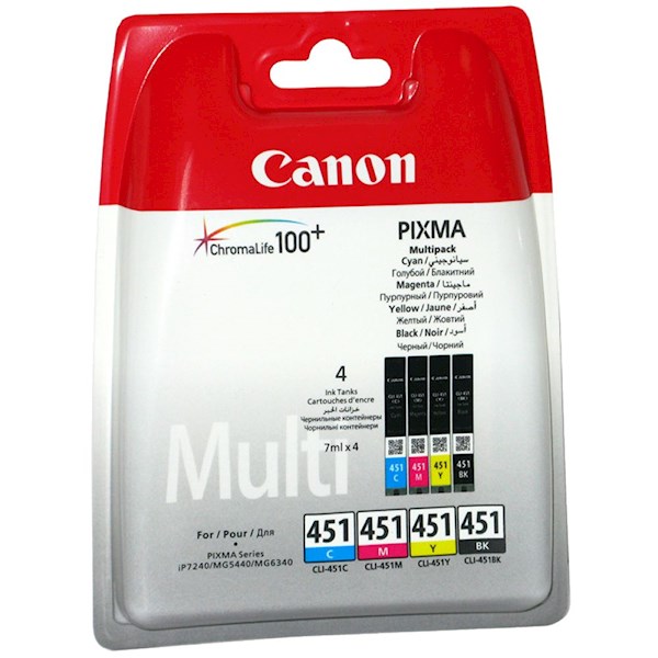 კარტრიჯი Canon CLI-451 Ink Cartridge Multipack (B/C/M/Y) | 6524B004AA ...